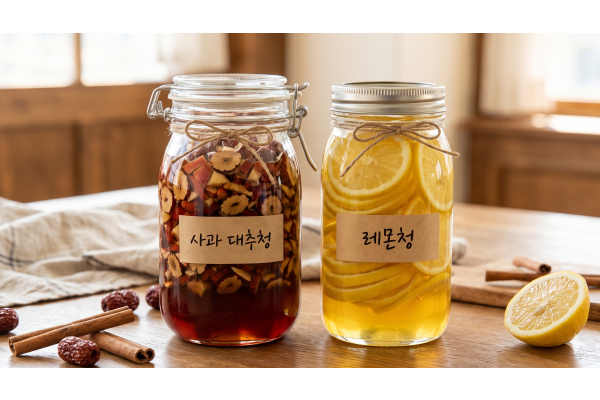 수제 사과대추청 & 레몬청